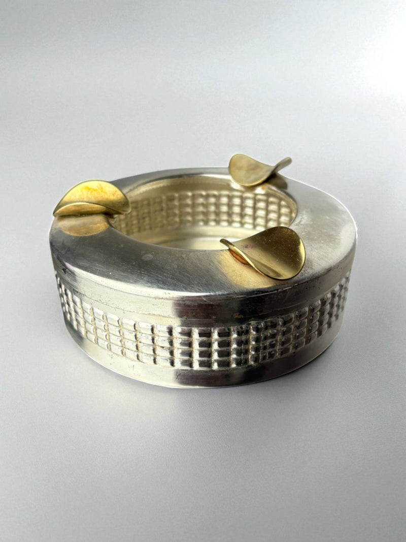 Silver plated ashtray, Maria Pergay's style, France, 1970's by Malamar Studio | The Oblist