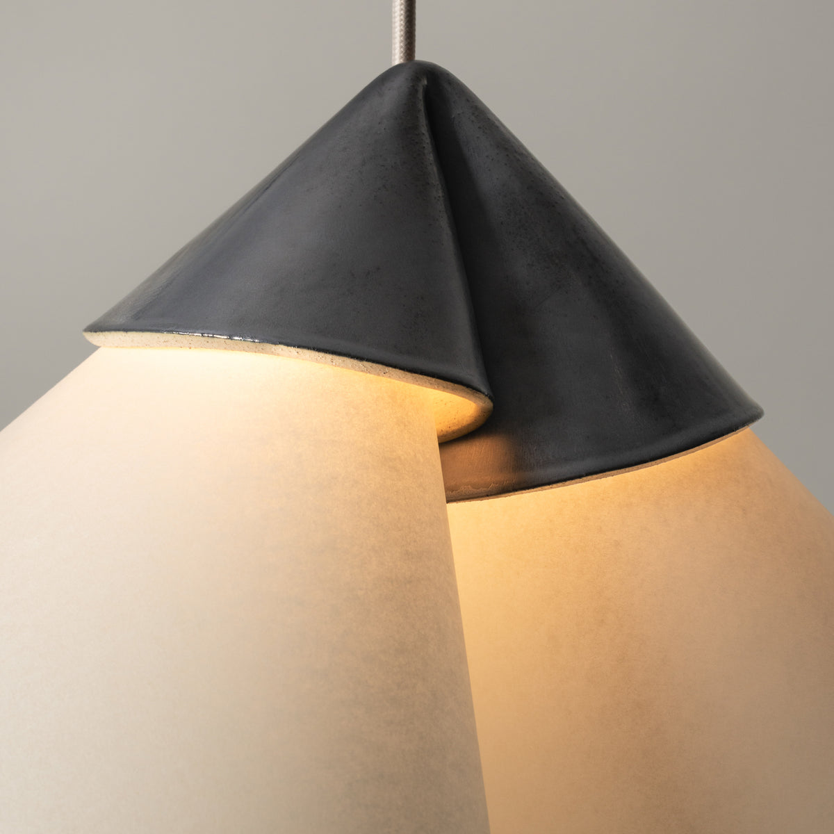 Shayd Pendant, Graphite — detail view