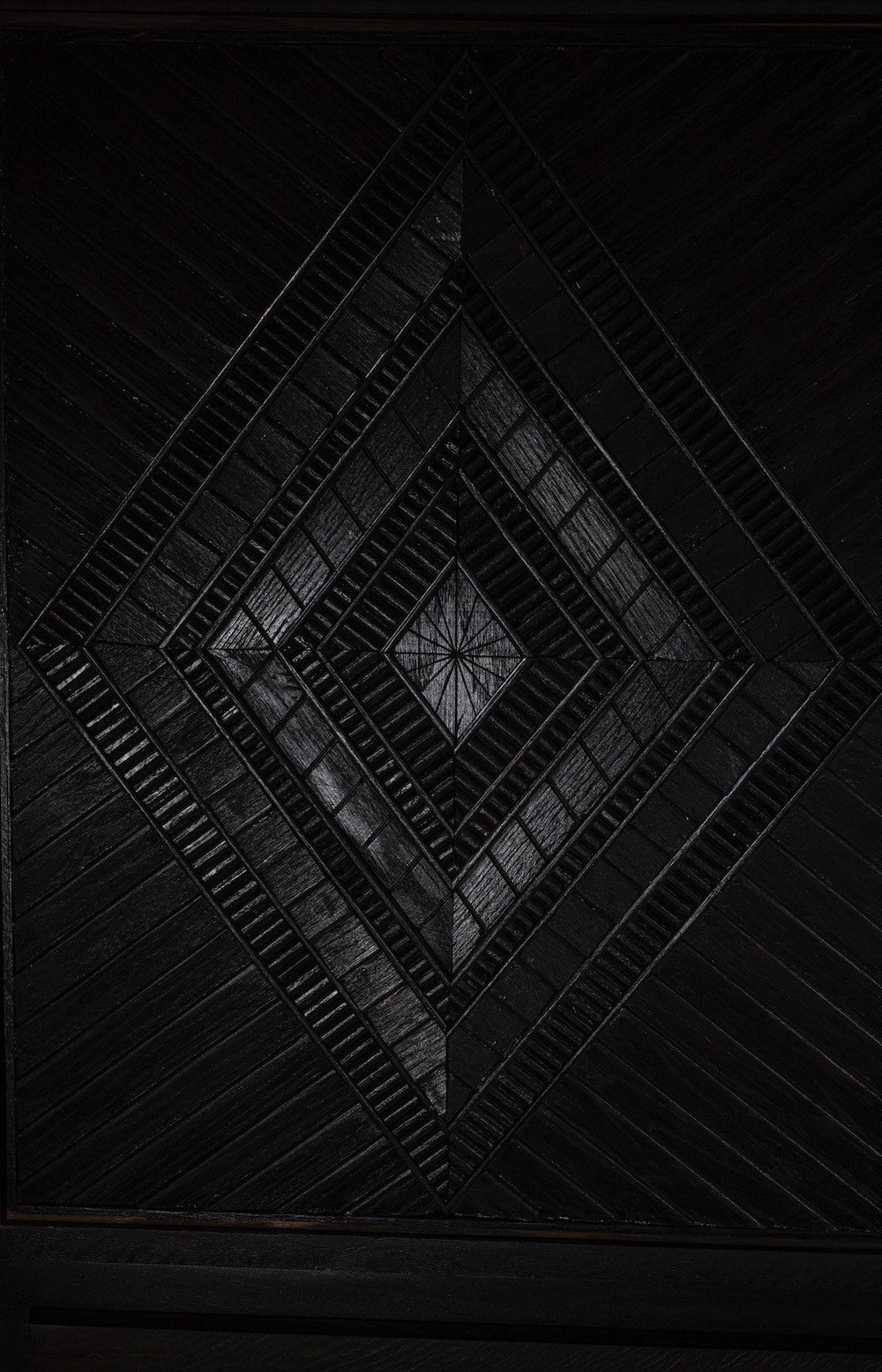 Wirikuta Sidboard Handcrafted Ebonized Solid Oak — side angle