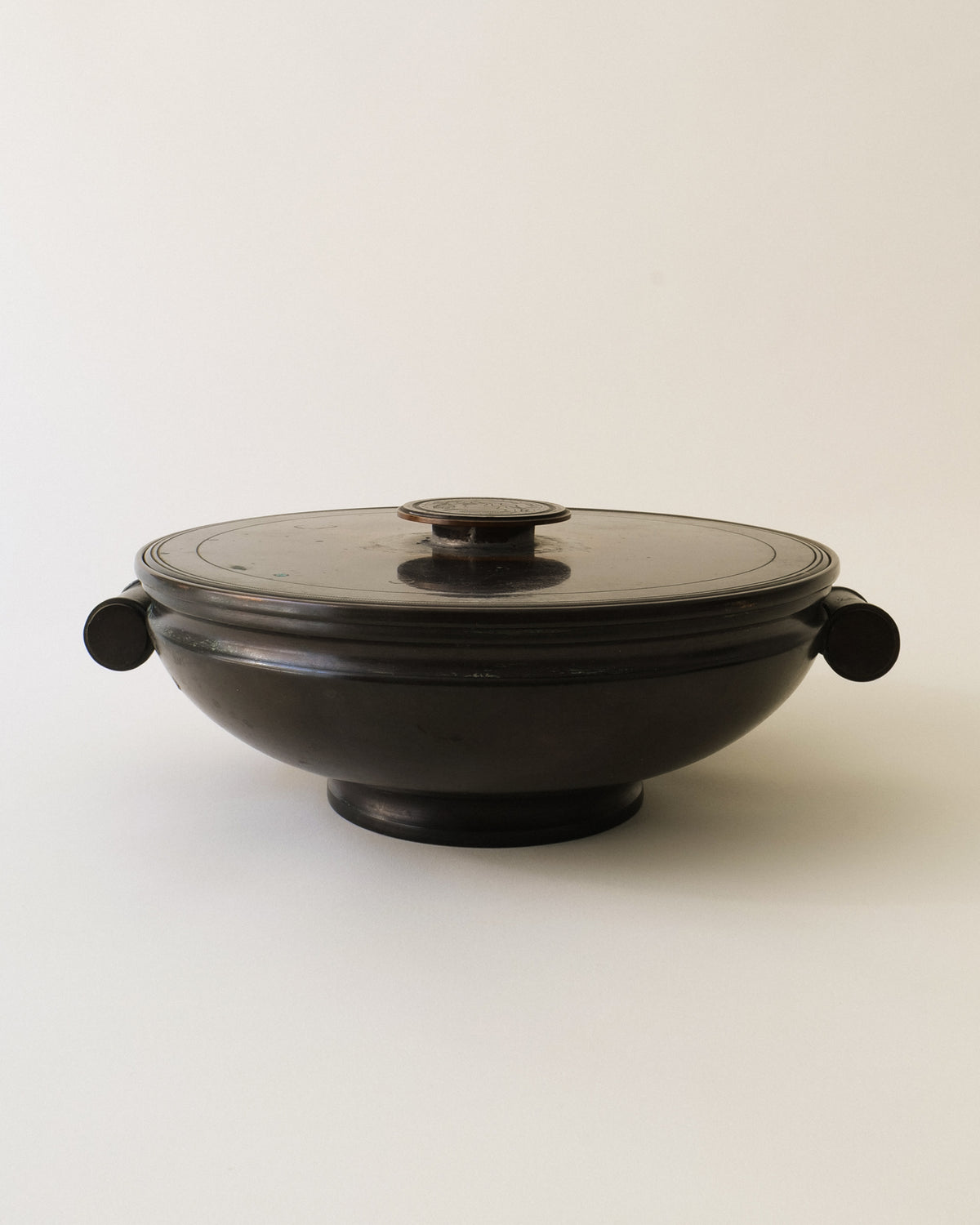 Bronze Lidded Dish Nilsson & Johansson Sweden 1930s — detail view