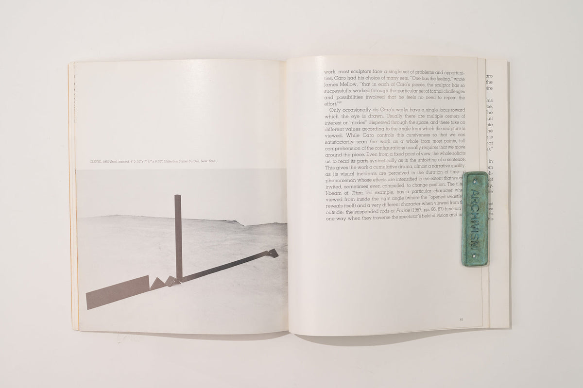 Anthony Caro, MoMA, 1975 Modern Art Book — close-up