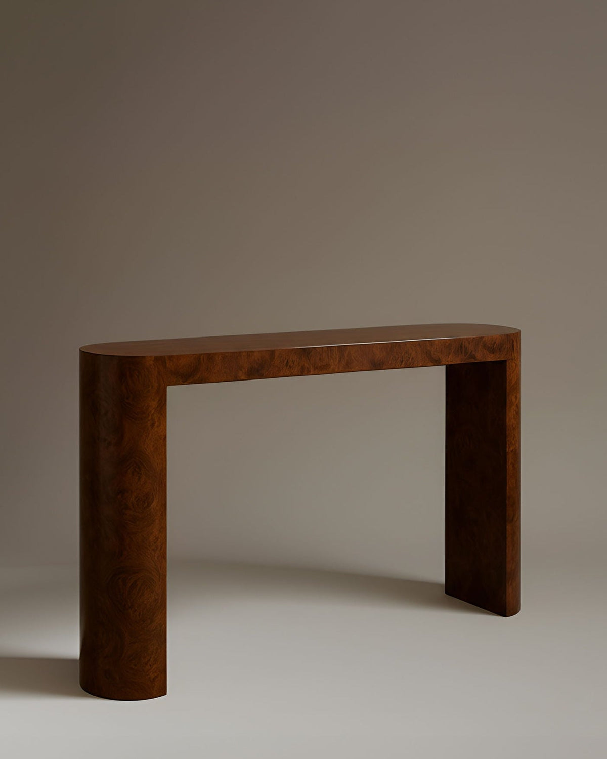 Luna Console Burl Wood — detail view