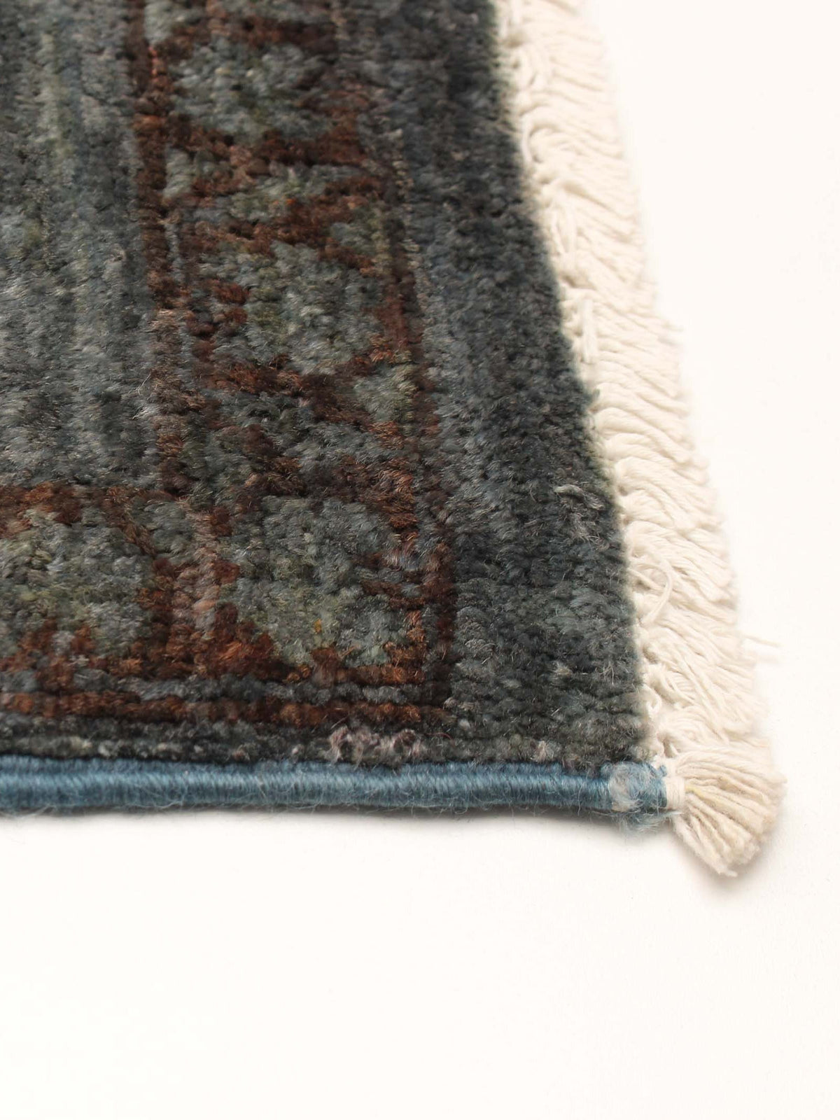 overdyed rug in heron 183 x 269 cm — side angle