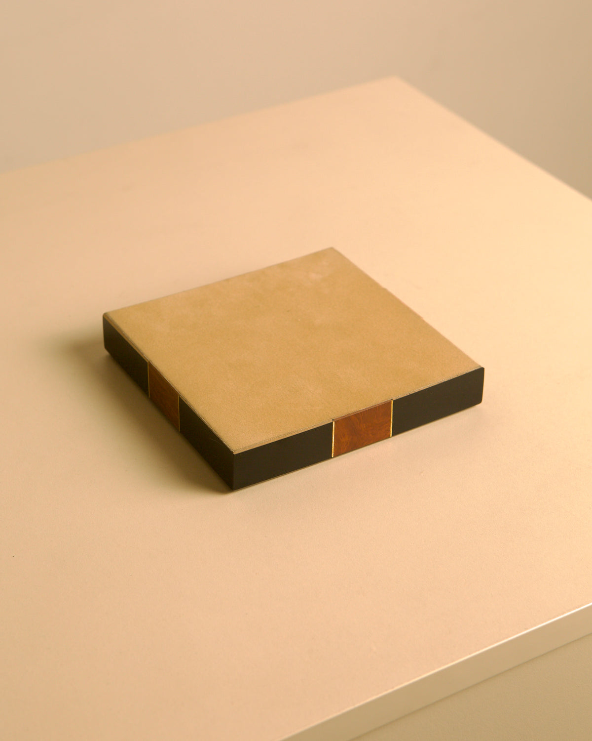 Italian wood and metal catchall tray, 1970s — additional view