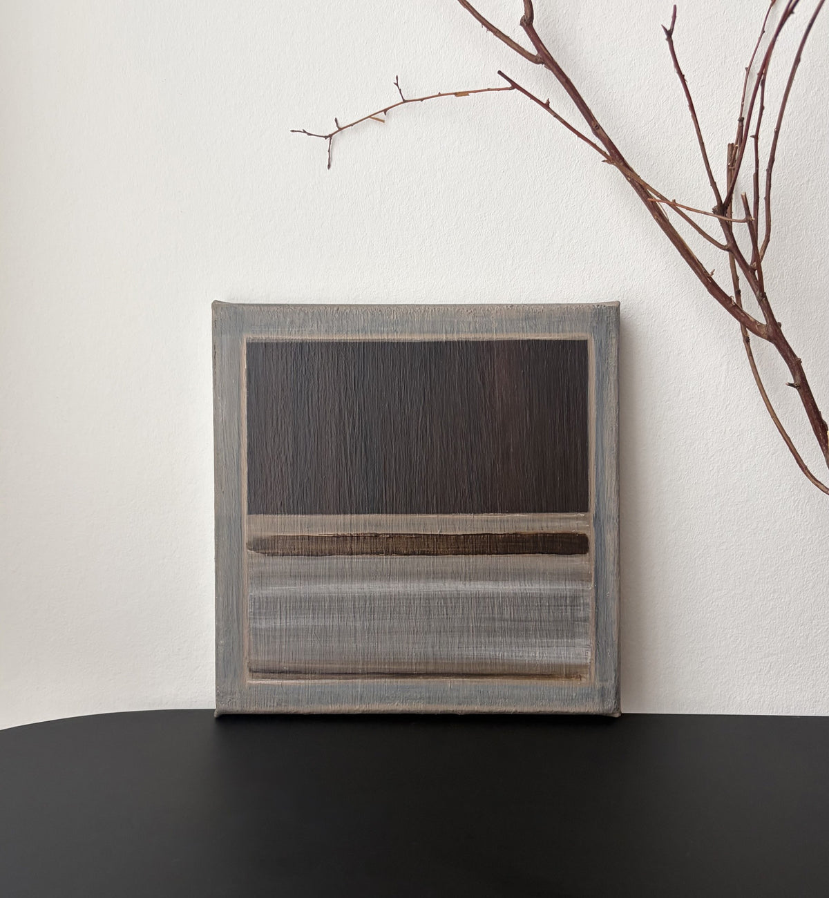 "Echoes of Wood - Between the Lines II" Painting — side angle