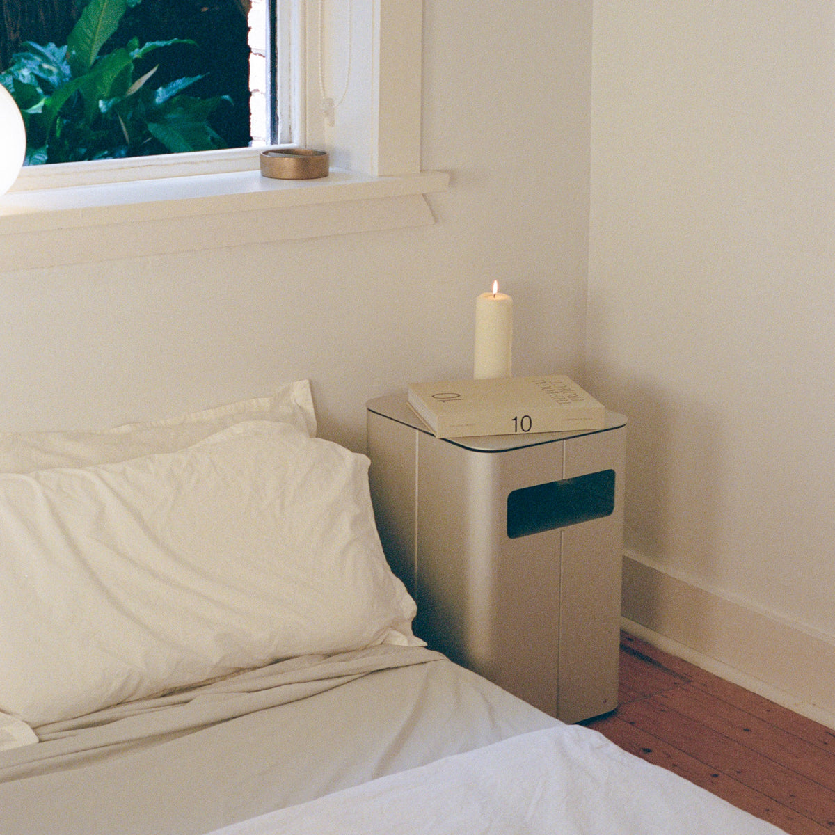 Gadroon Bedside Table in Aluminium by PARCTA | The Oblist