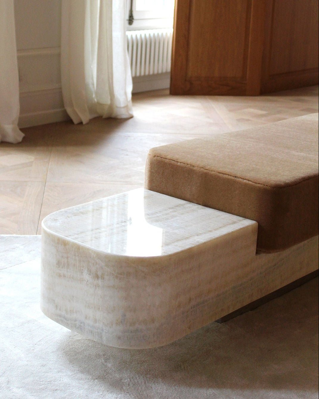 Ran Ivory Onyx Bench — alternate view