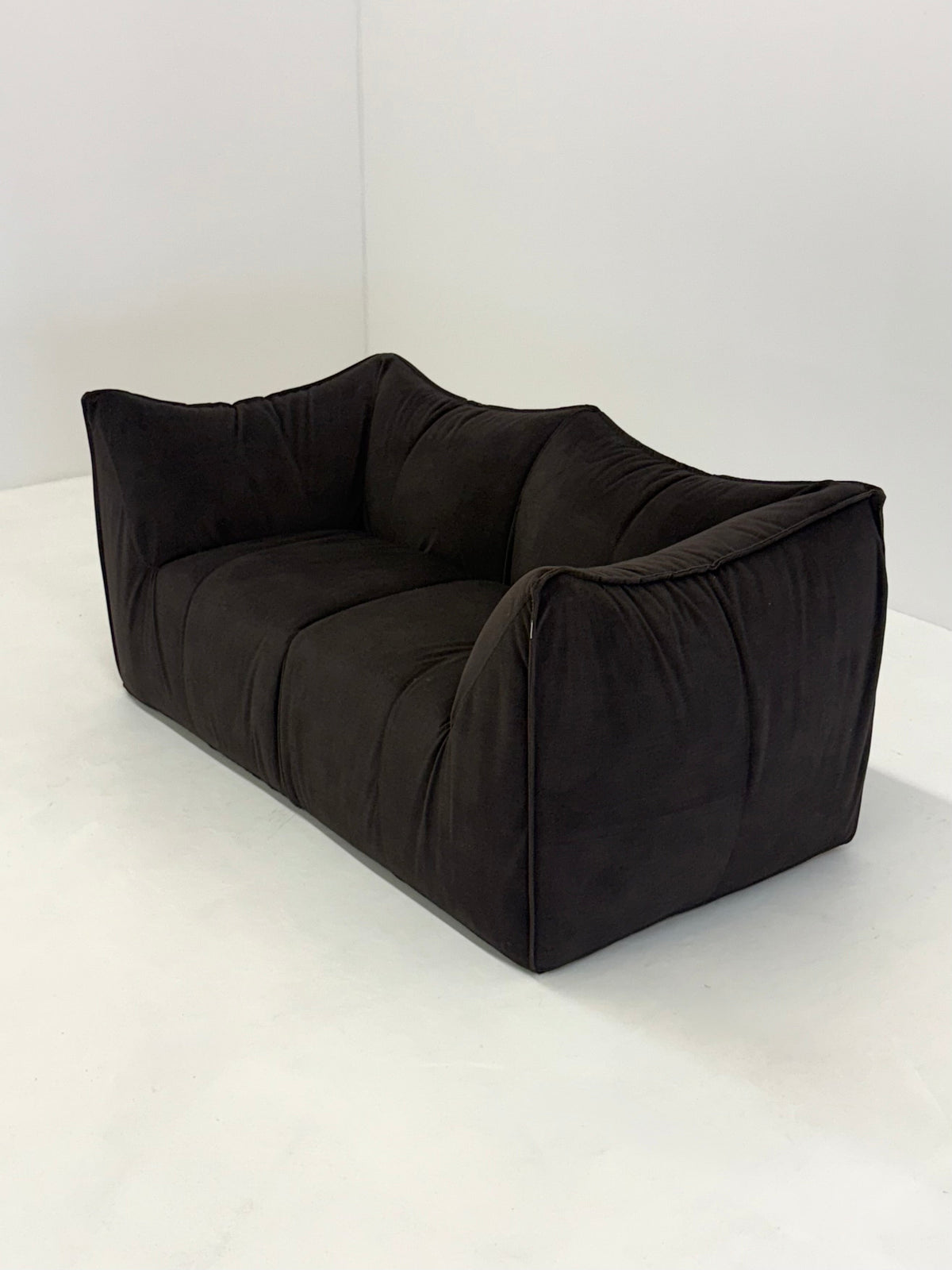 Vintage Bambole sofa in dark brown by Mario Bellini for B&B Italia — alternate view