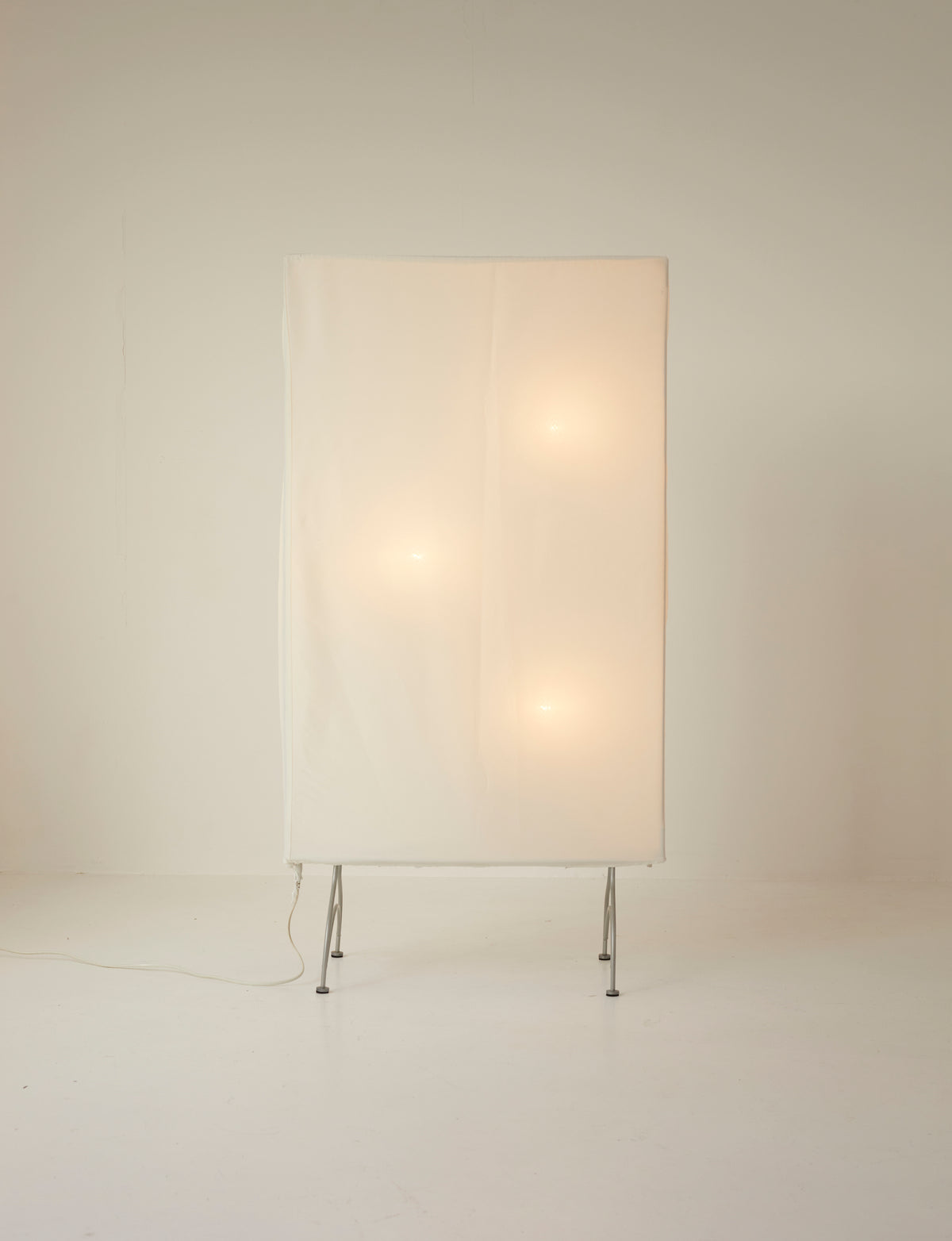 Vintage Dimmable Light Screen / Floor Lamp / Room Divider in Removable Fabric C. 2000 by DIG IN JAPAN