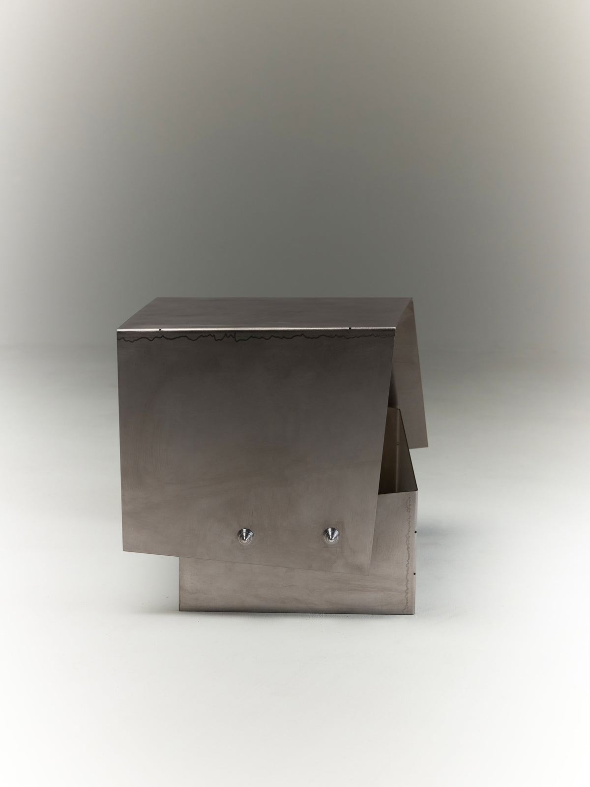 Stainless Steel Side Table — detail view