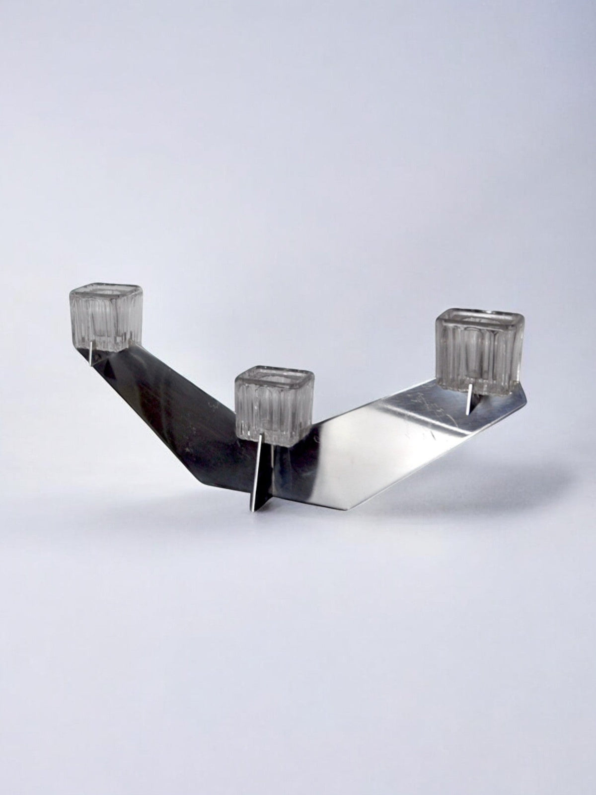 Peill & Putzler Candleholder, Germany, 1970s — angled view on light backdrop