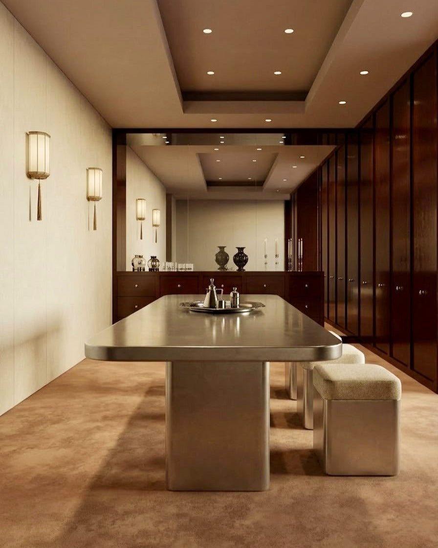 Stainless Steel Dining Table  by KASANAI | The Oblist