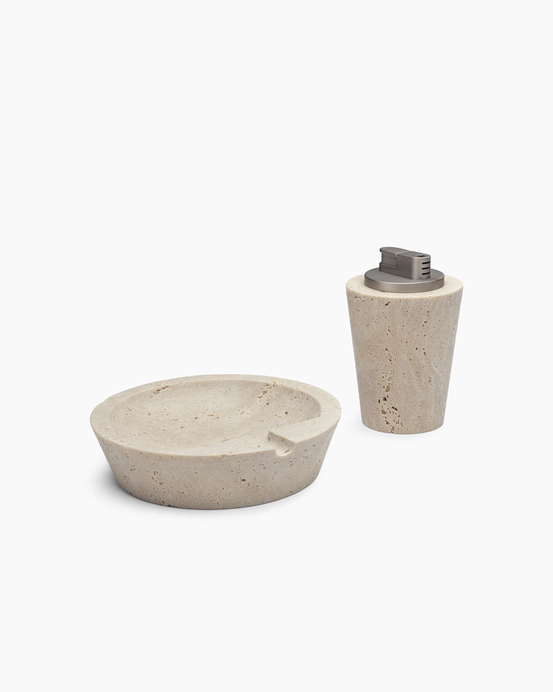 Scandinavian Modern Ashtray in Stone — lifestyle setting