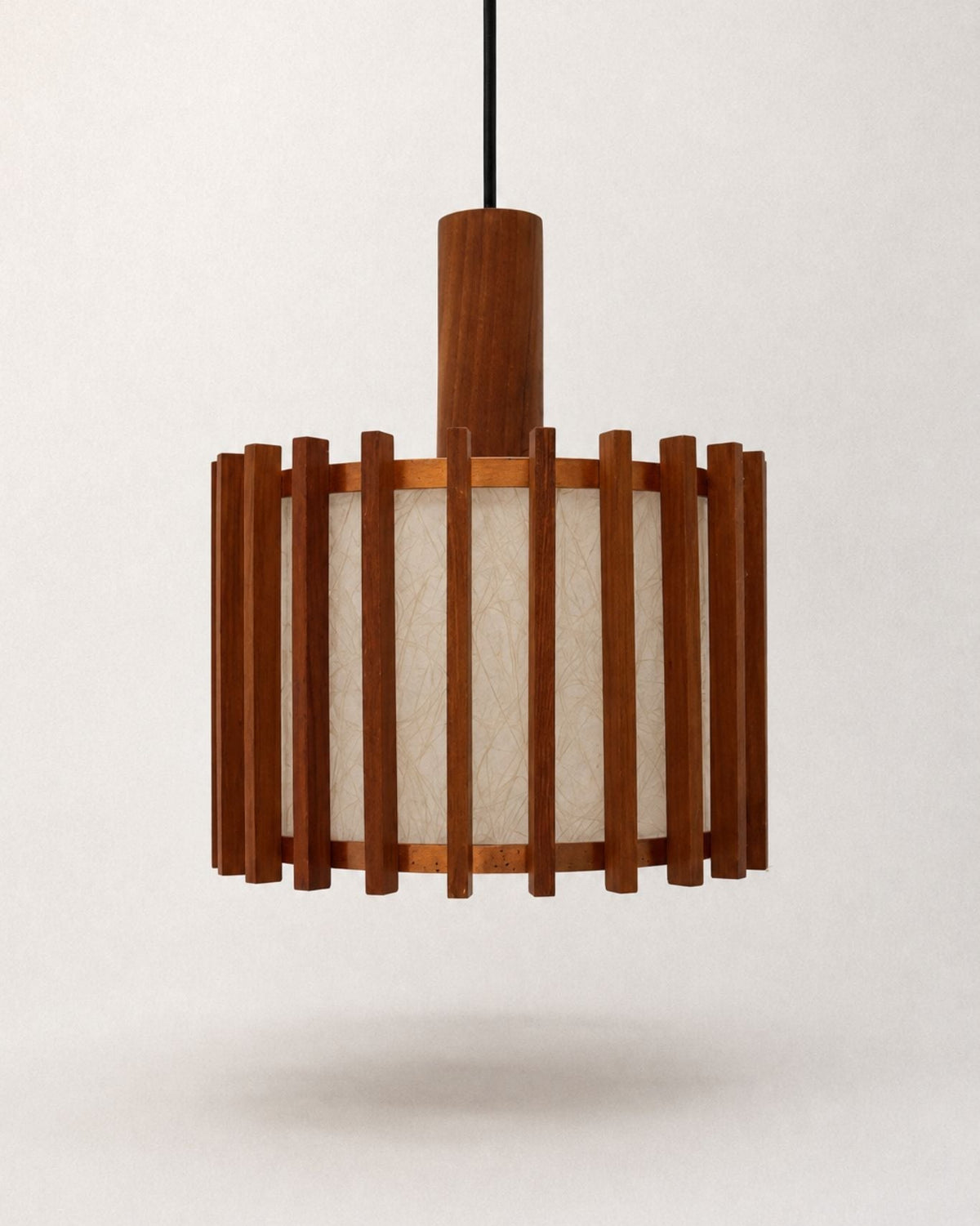 1970s Teak and Copper Ceiling Light by of matter | The Oblist