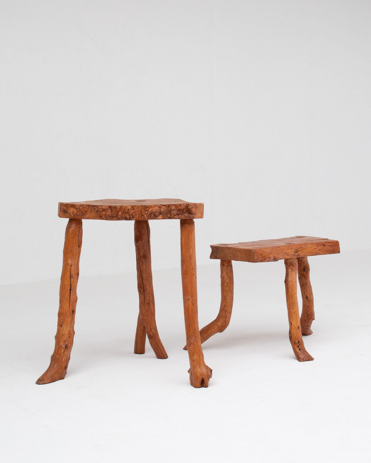 Organic Rootwood Side Tables Set by Malata Antwerp | The Oblist