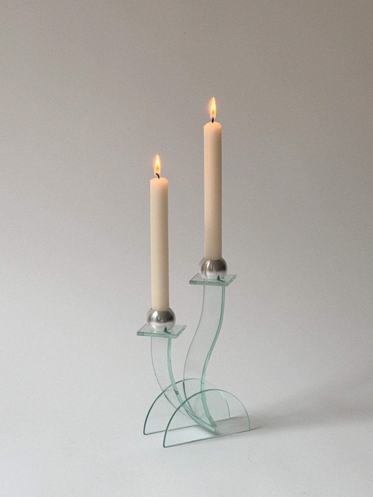 Postmodern Glass Candlestick, Germany — detail view