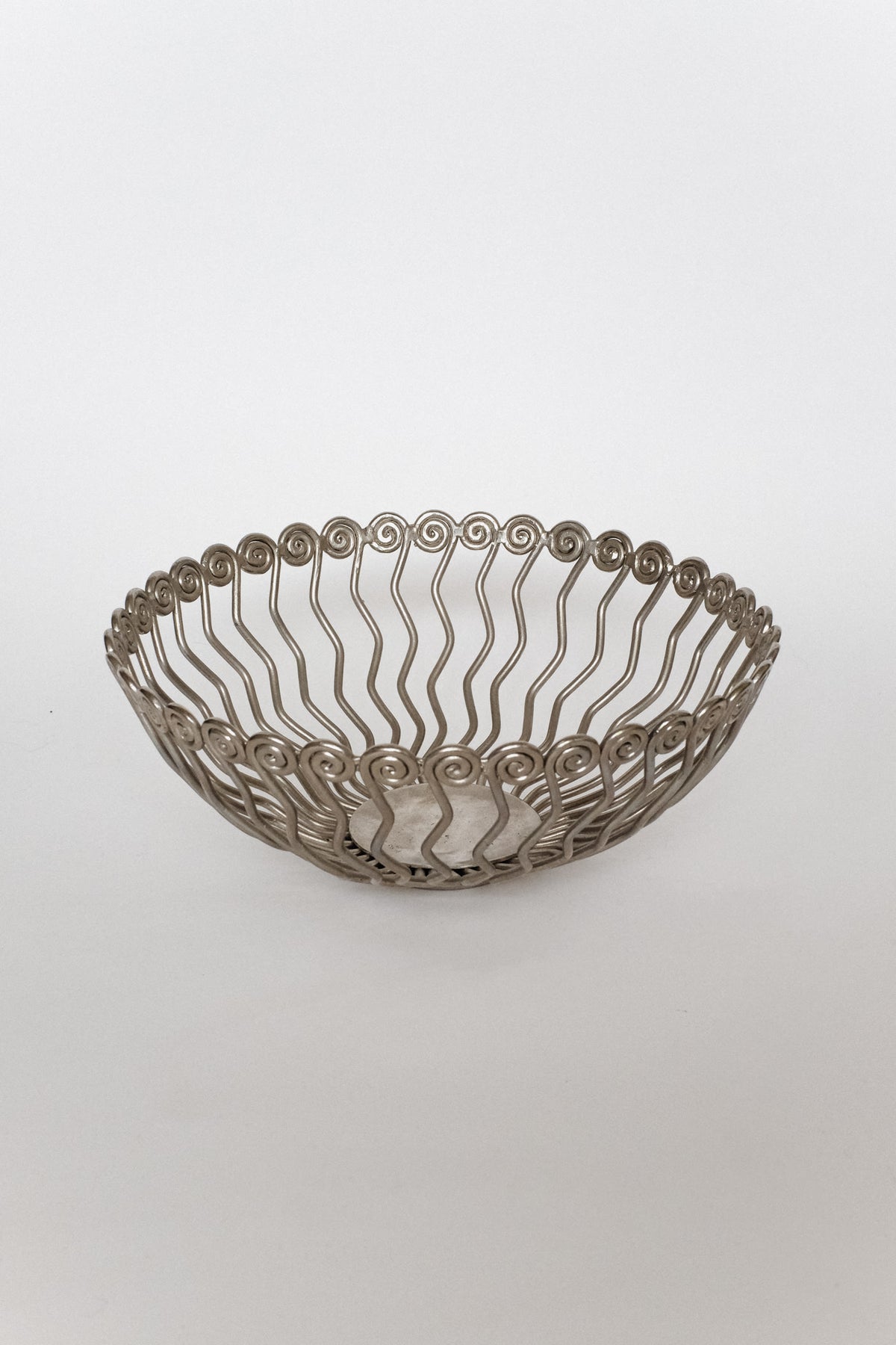 Large Decorative Bowl — close-up of intricate metal wire design