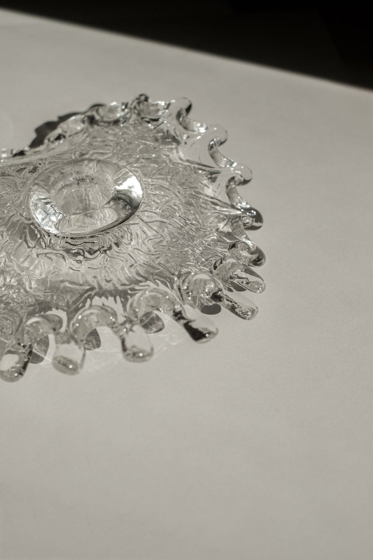 Glass Candle Holder — side angle