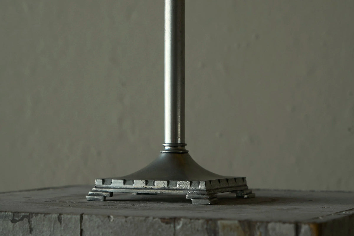 Swedish Grace Table Lamp with Rattan Shade, Sweden 1930s–1940s — detail view