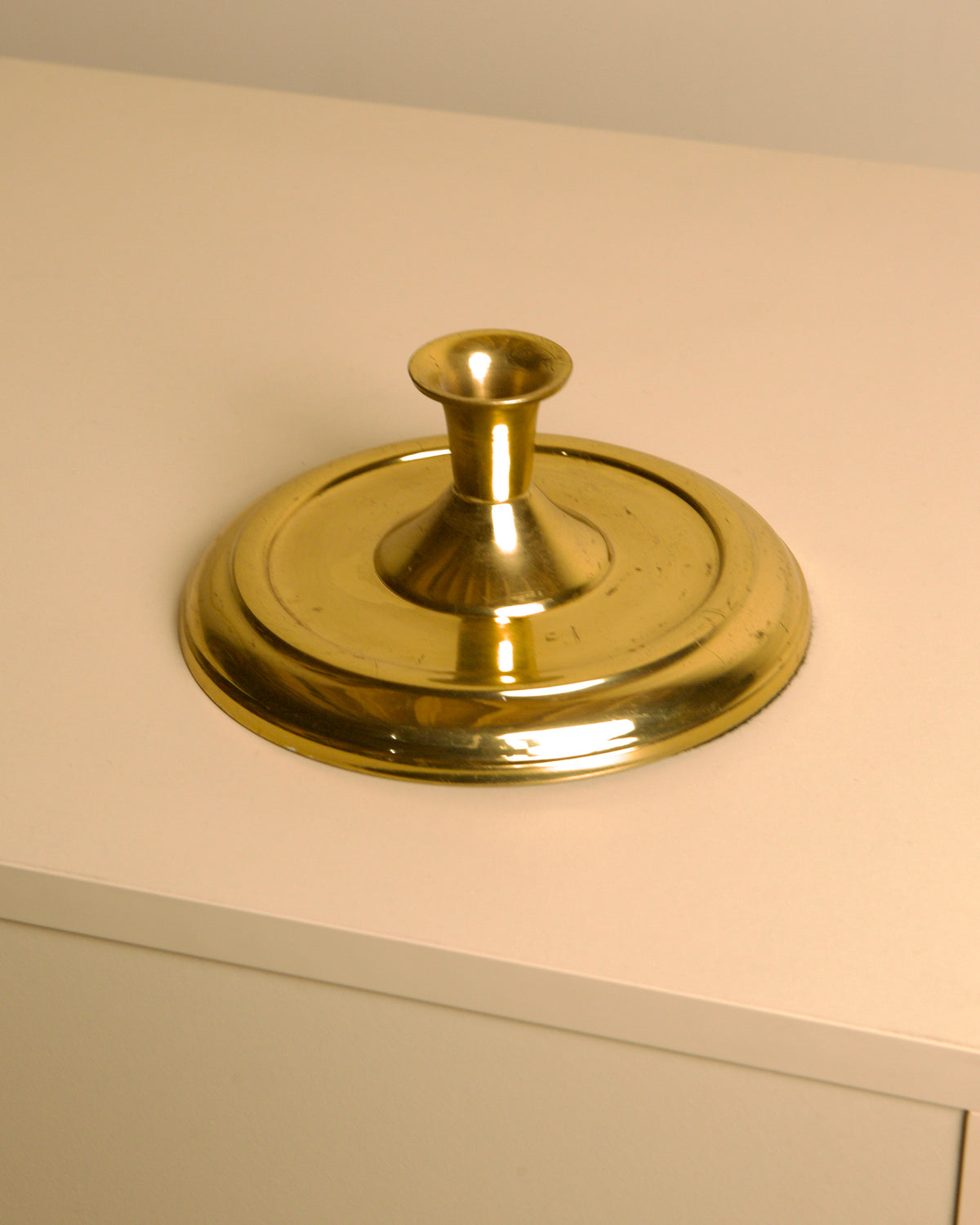 Circular Candleholder in Gold Metal 60's by Treaptyque | The Oblist — gold metal, vintage design