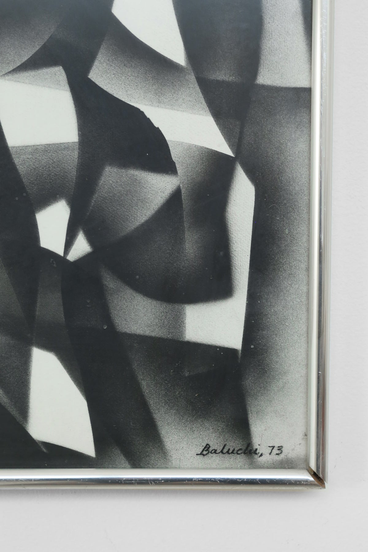 Abstract Composition, Signed 1973 — side angle