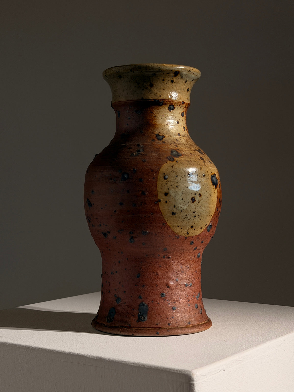 Stoneware vase by Pierre Digan, La Borne, circa 1970 — detail view