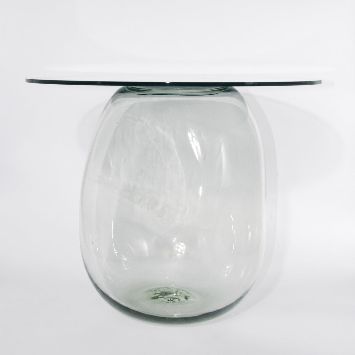 Bubble Side Table in Glass or Tempered Glass — lifestyle setting