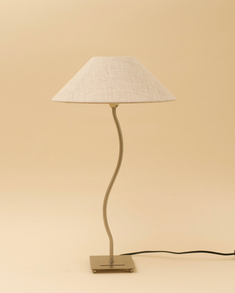 PIET Table Lamp by SÒLER | The Oblist — metal base, beige shade