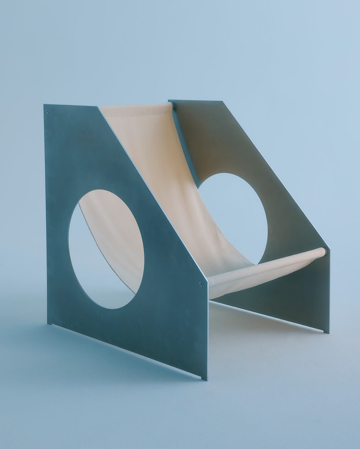 Aluminium Hublot Chair — close-up