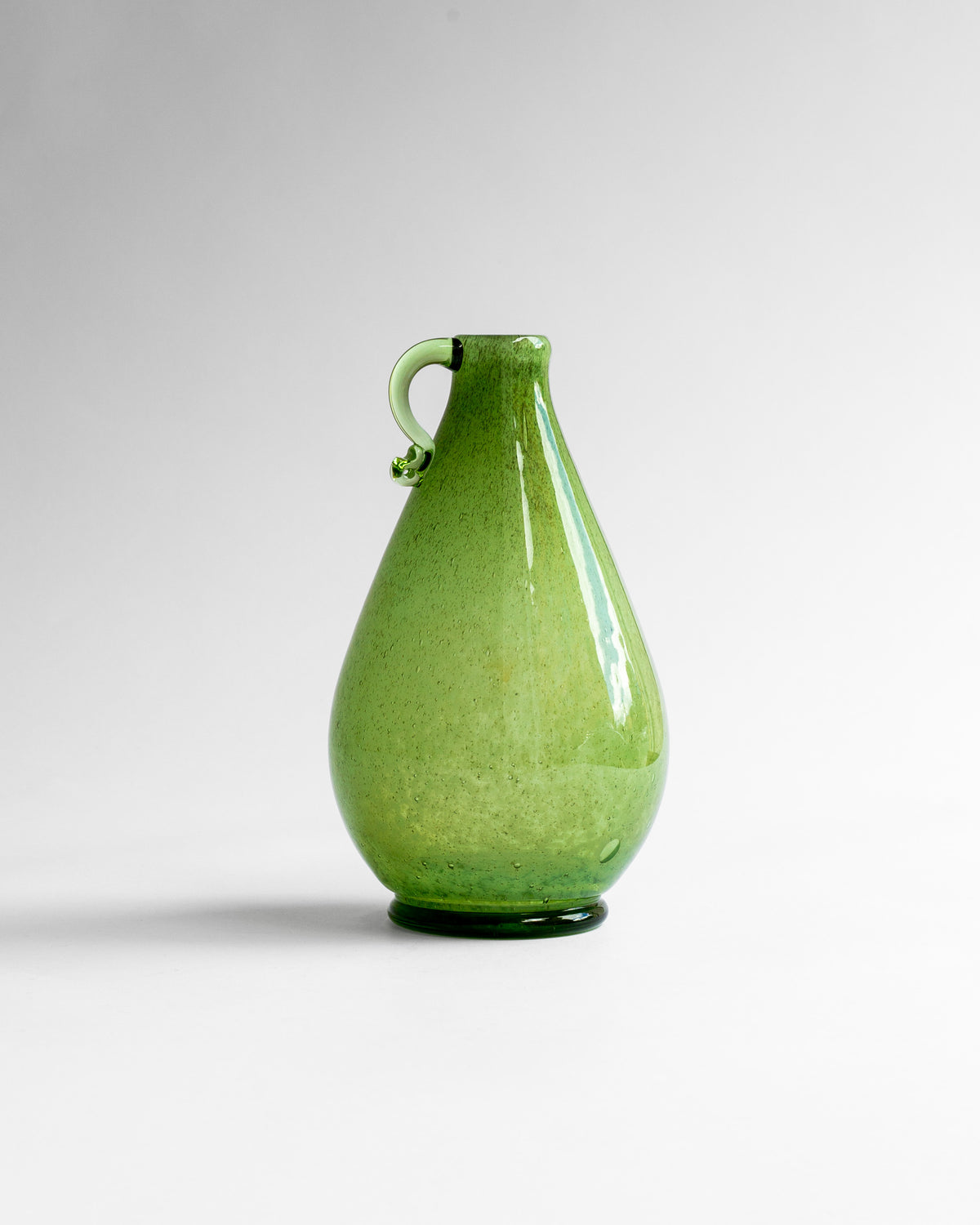 Art Deco Green Glass Vase by William Stenberg, Sweden, 1930s by Spigel | The Oblist