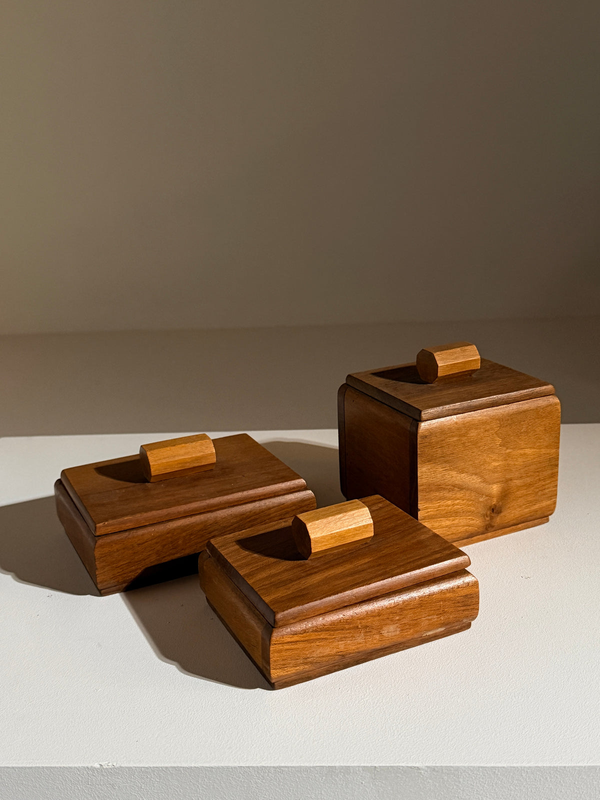 Set of three Art-deco boxes, France, circa 1920. — close-up