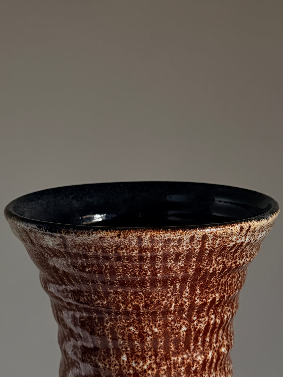 Large ceramic vase by Les Potiers d’Accolay, France, 1950 — lifestyle setting