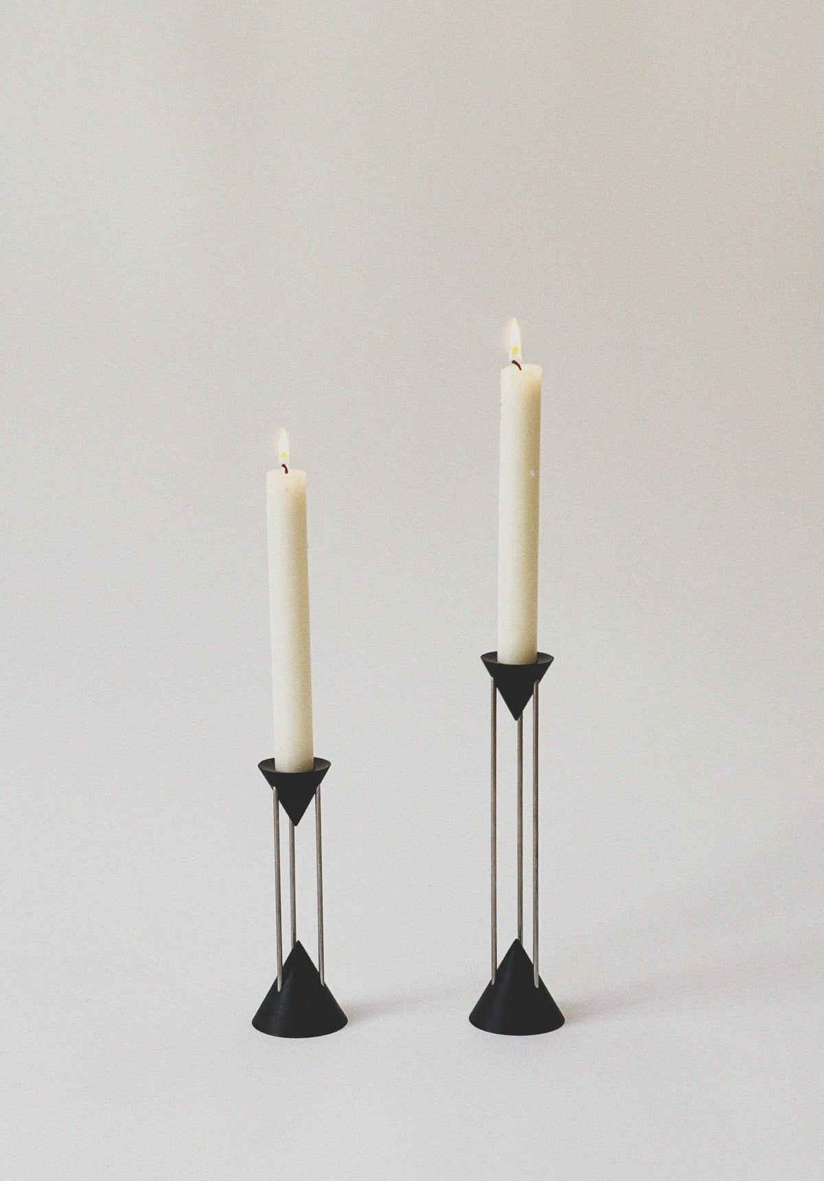 Postmodern Metal Candlesticks, c. 1980's Germany by Huerto | The Oblist