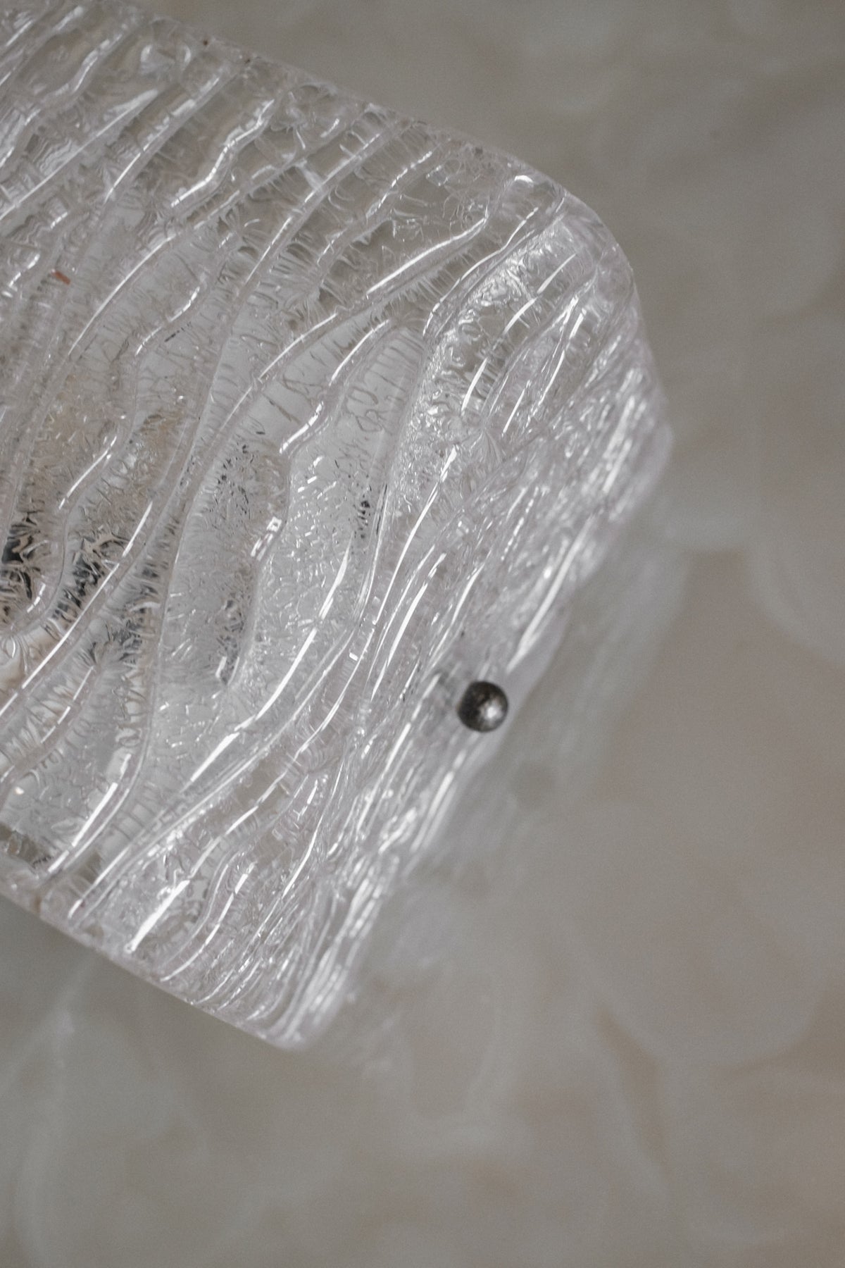 Textured Ice Glass Wall Light by J. T. Kalmar — additional view