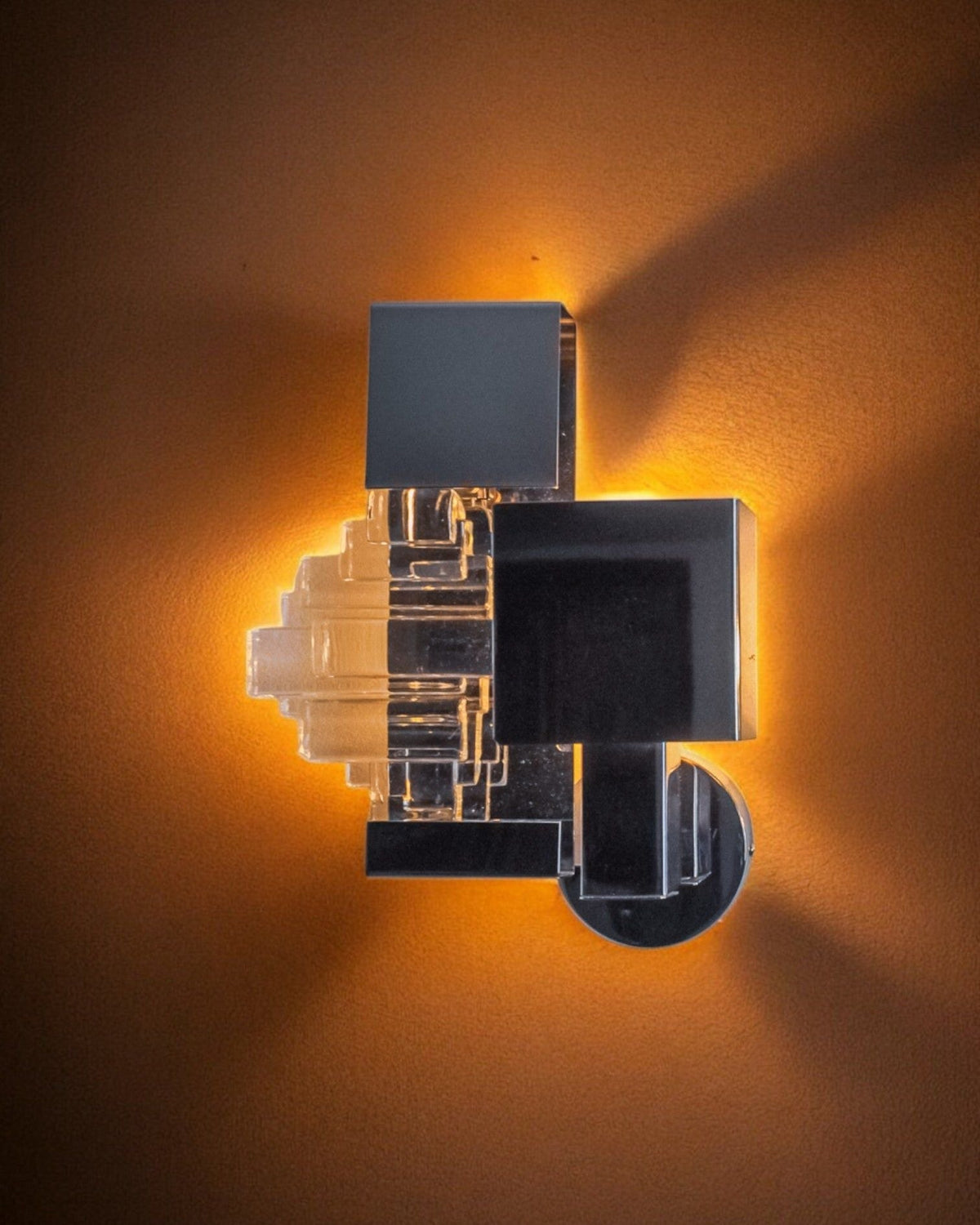 Wall Lights Sciolari house, Murano glass, Italy, 1970 — side angle