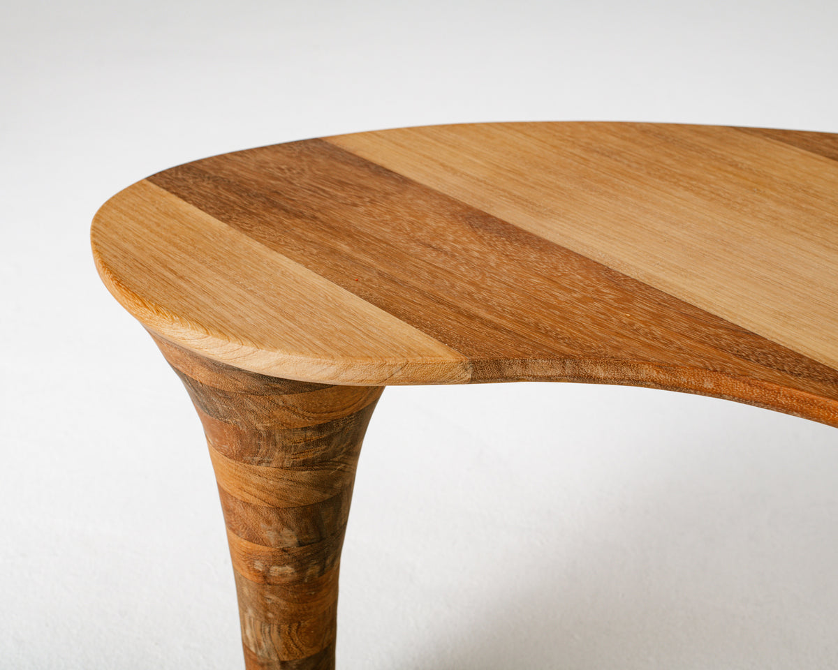 Organic Coffee Table — close-up of wooden surface with natural grain