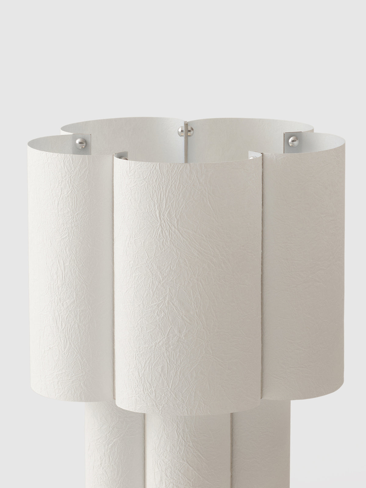 Soom Hanji Table Lamp — top view of white paper shade