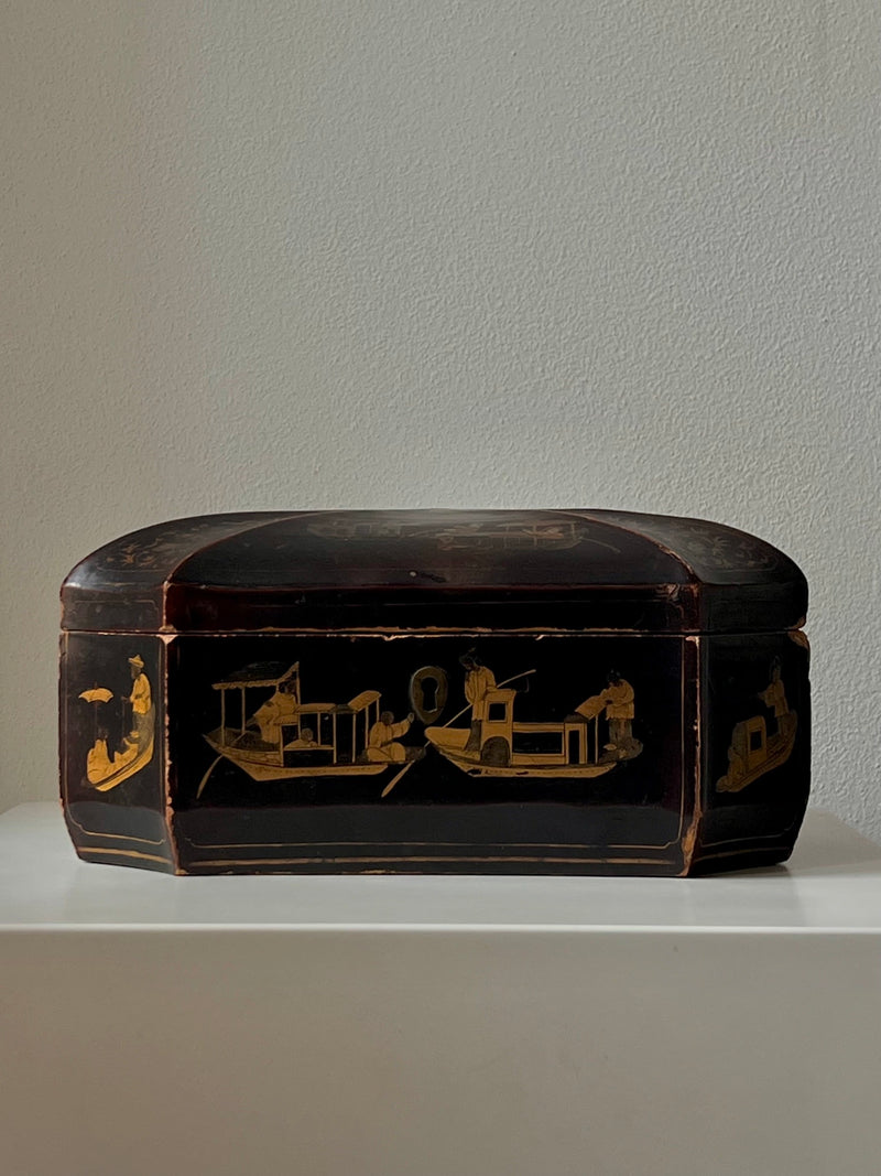 Antique Lacquered Chinese Chest, 1800s by Médecine | The Oblist