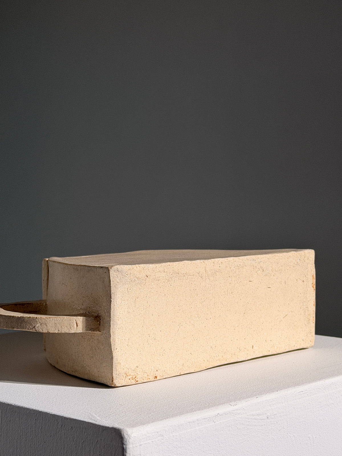 Geometric sculptural stoneware teapot, France, 1990 — in context