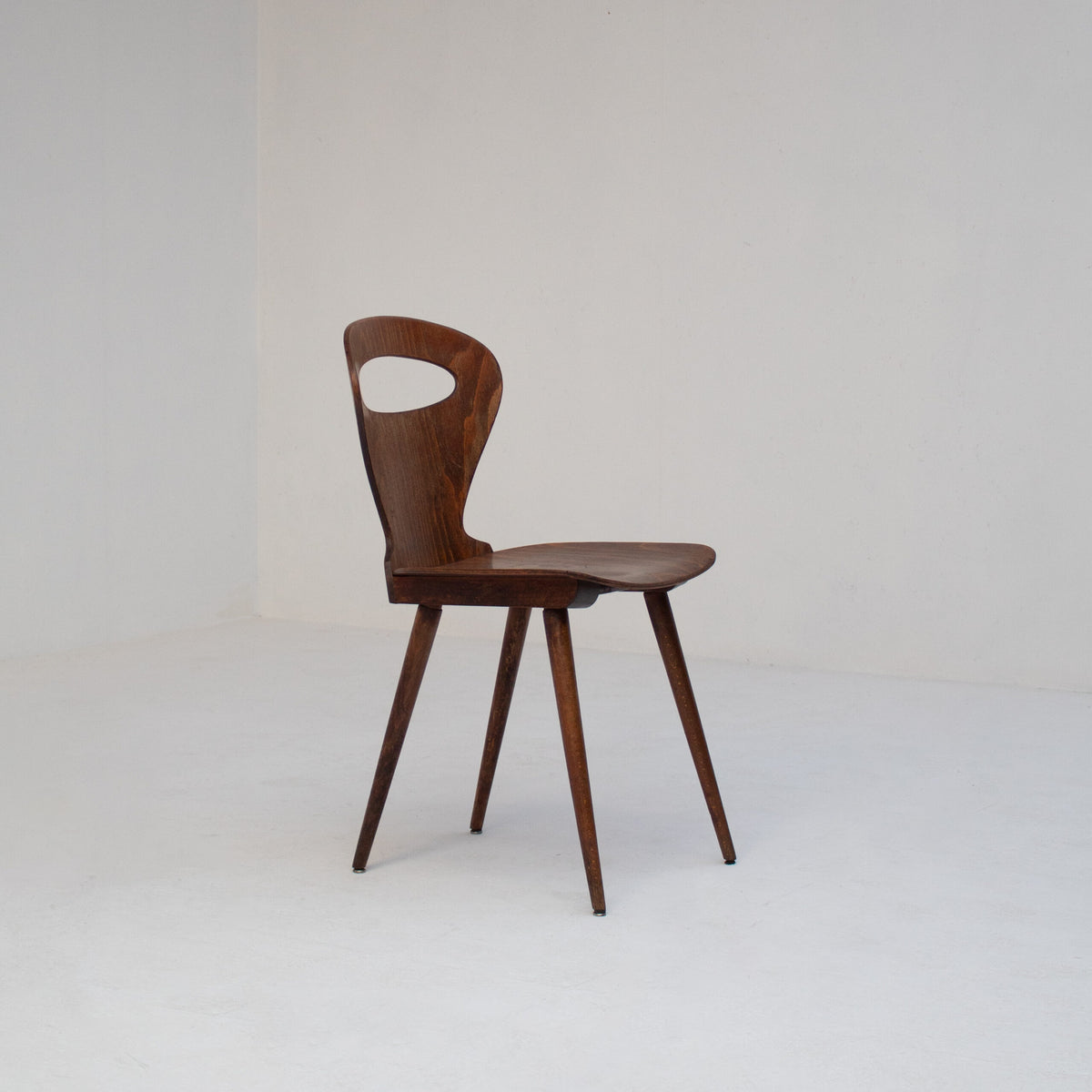 Set of Six Sculptural Wooden Dining Chairs — additional view