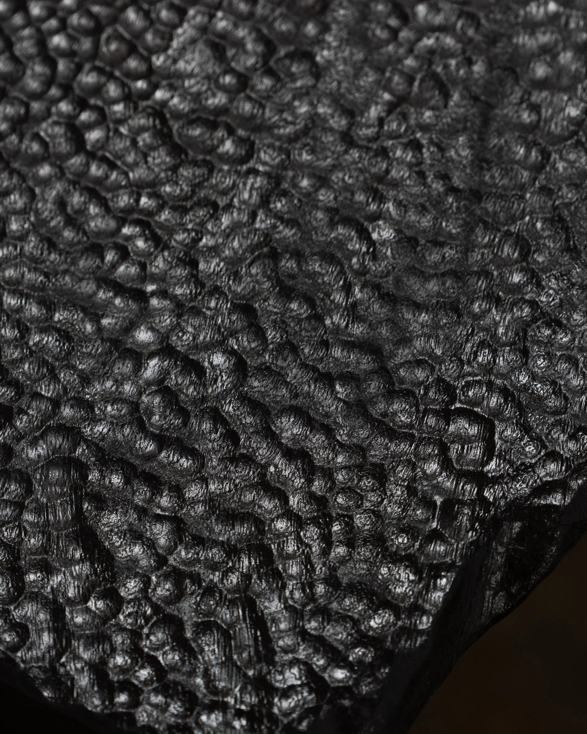 Massif Dining Table from Charred Eucalyptus Wood — detail view