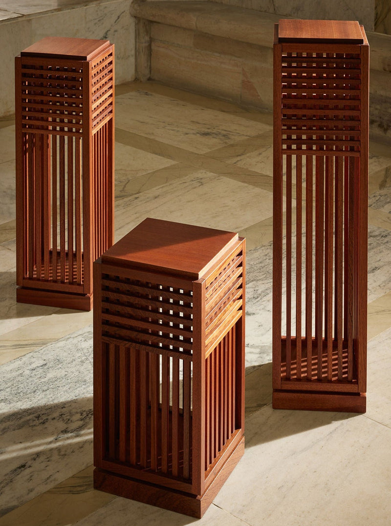 Riviera Plinth short in Oiled African Mahogany by Lemon | The Oblist