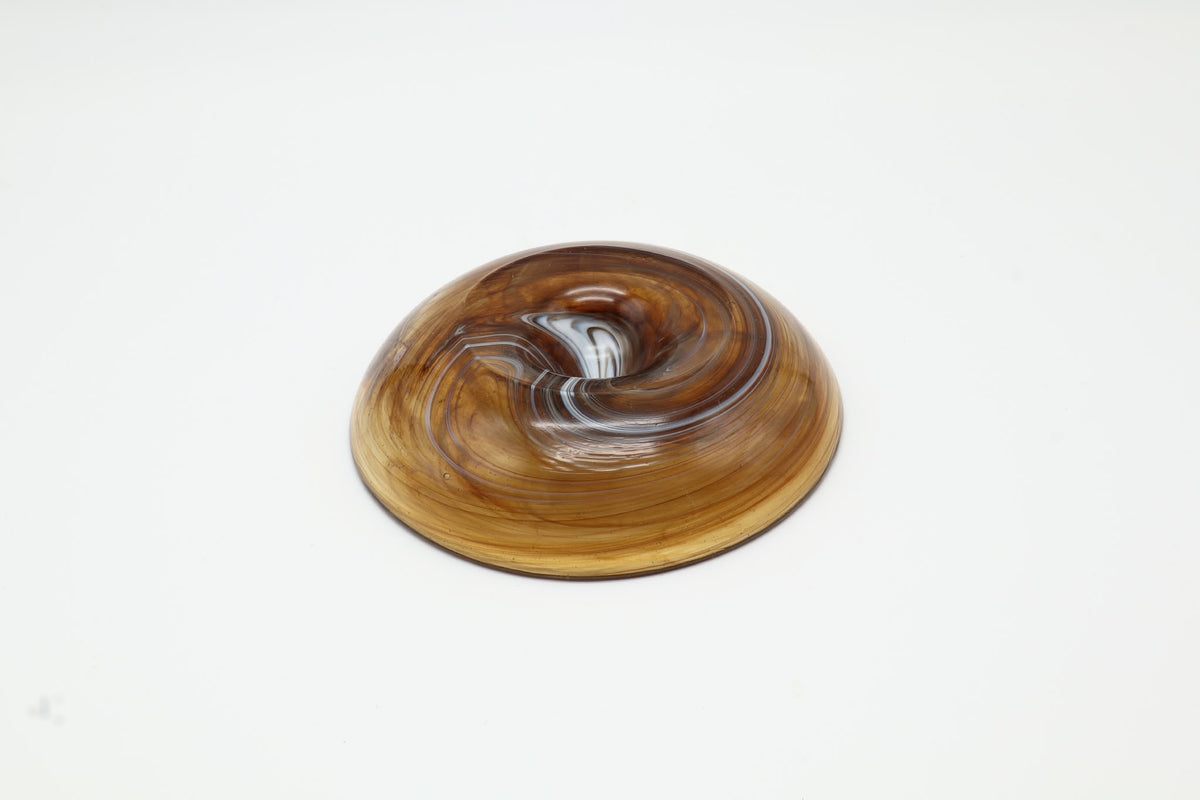 Vintage Model 868 Glass Bowl by Michael Bang for Holmegaard, Denmark (1975) — side angle