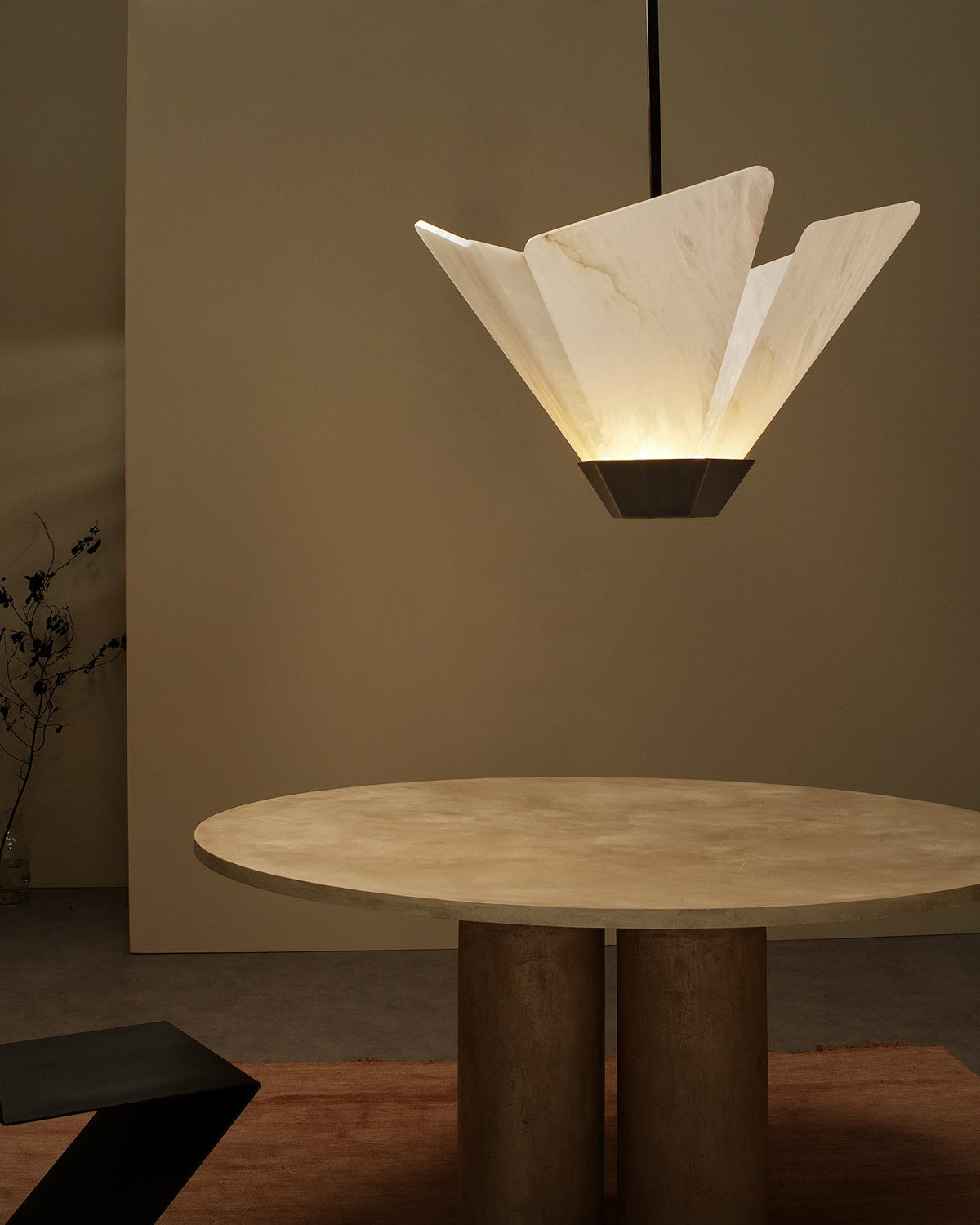 Shard pendant light by CTO Lighting in modern dining room setting