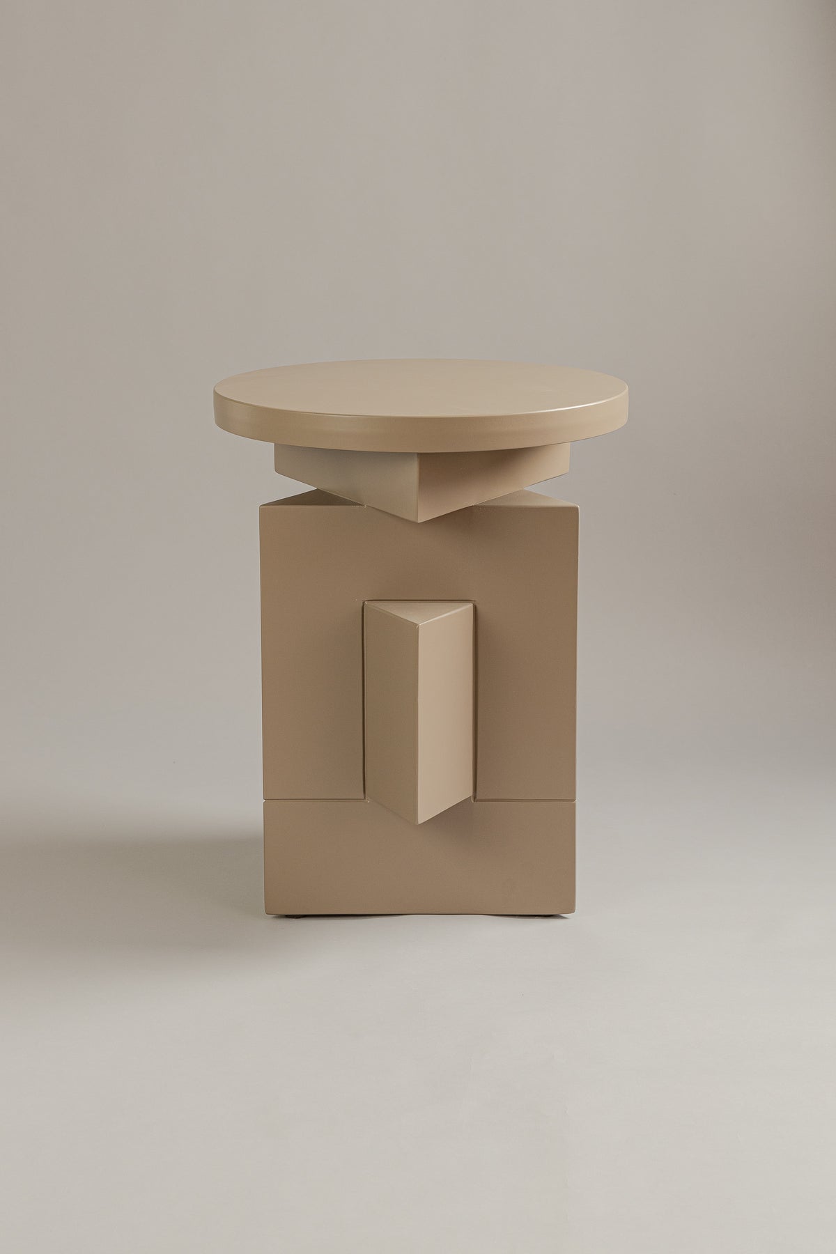 Lacquered Side Table - ASTER Series by Daniel Couttolenc, Lacquered MDF — close-up