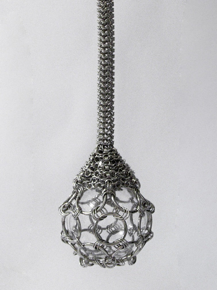 Single-Pendant 'Chainmail Droplet' Chandelier by Panorammma | The Oblist