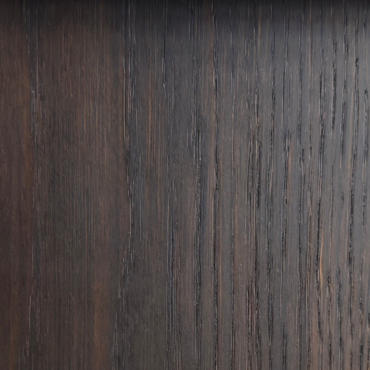 Torre Table Lamp Large — back view highlighting dark wood texture