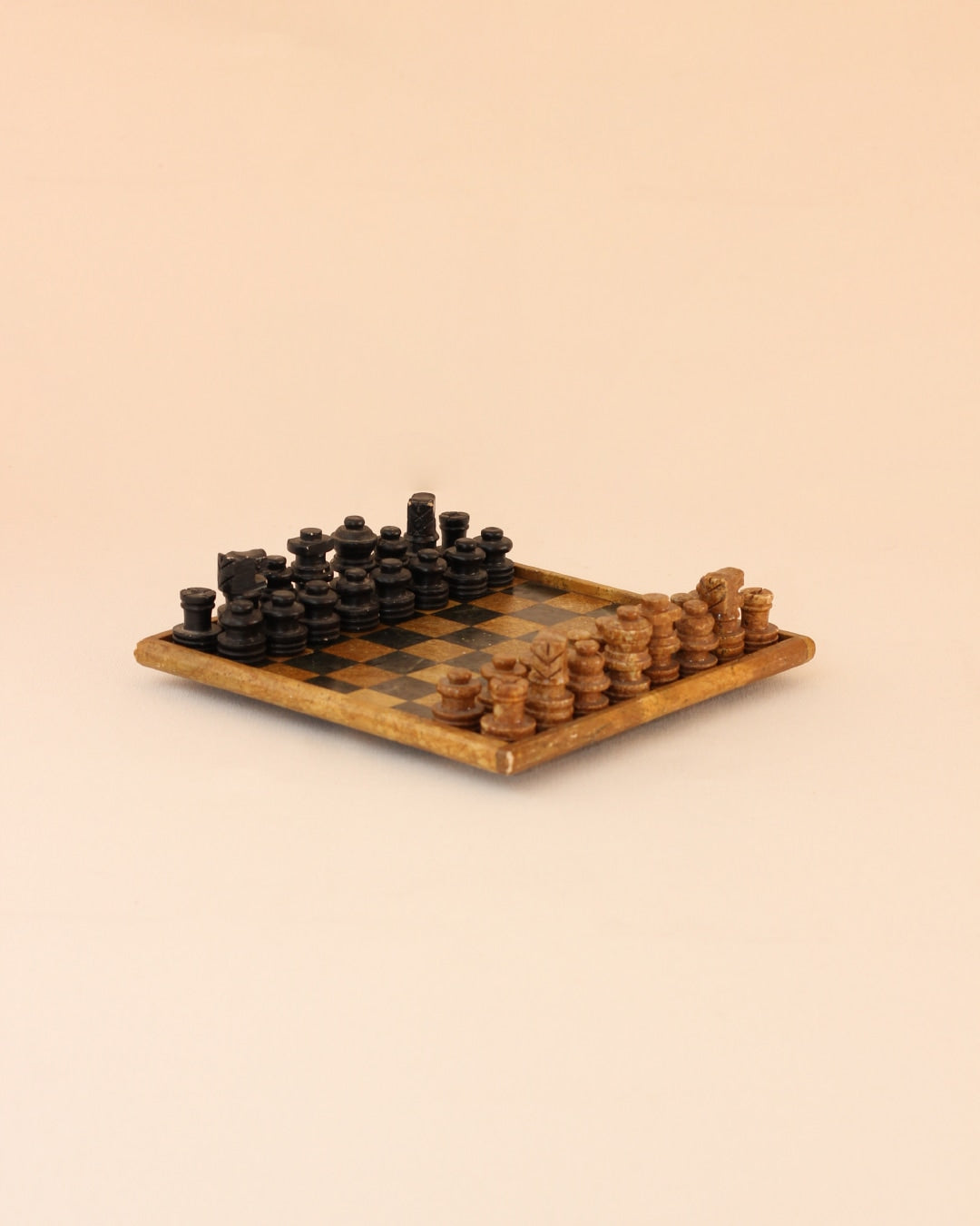 Soapstone Chessboard — detail view