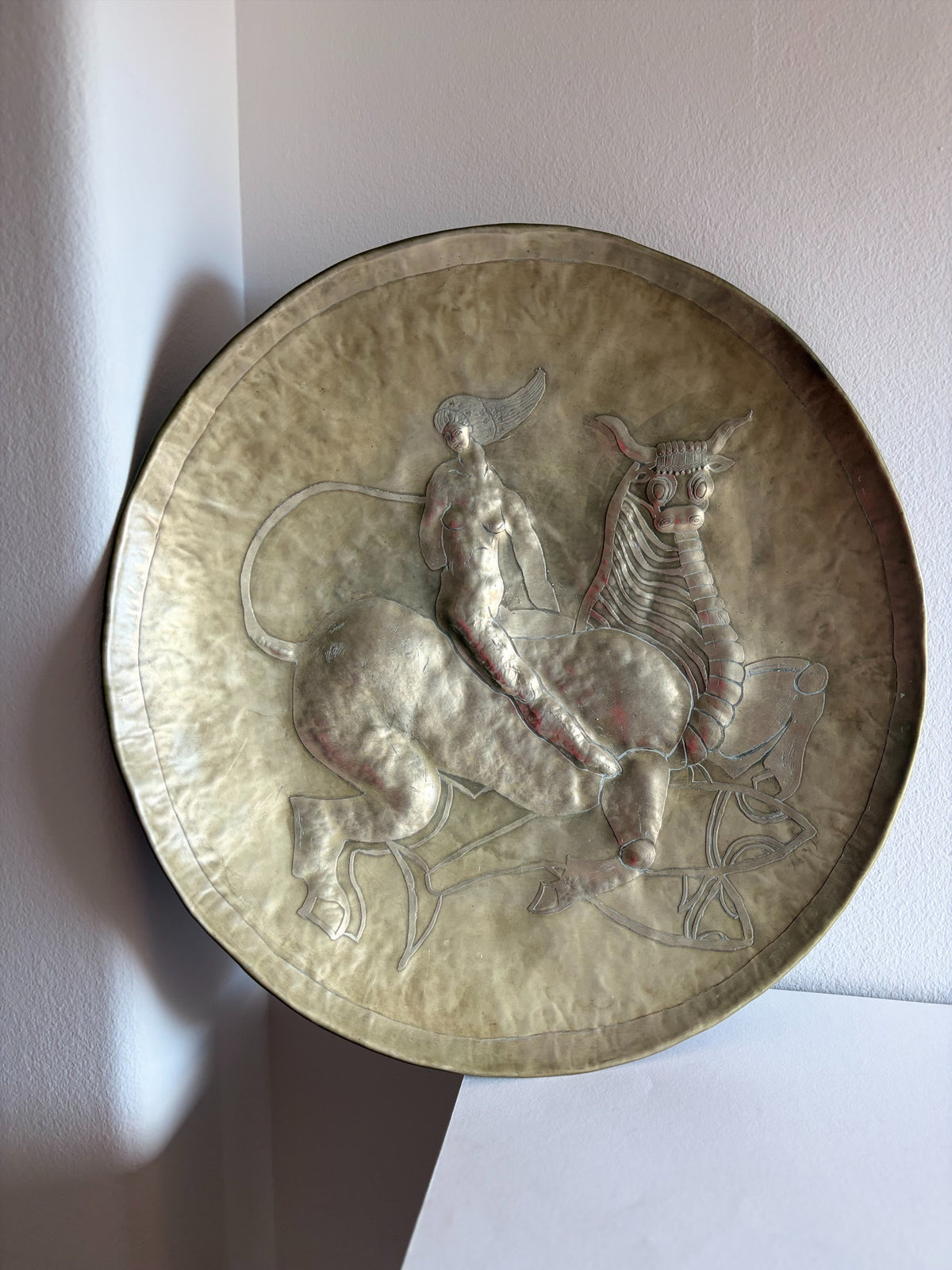 Brutalist large scale repousse wall plate, Spain, 1978 by OBJECT AGENCY | The Oblist