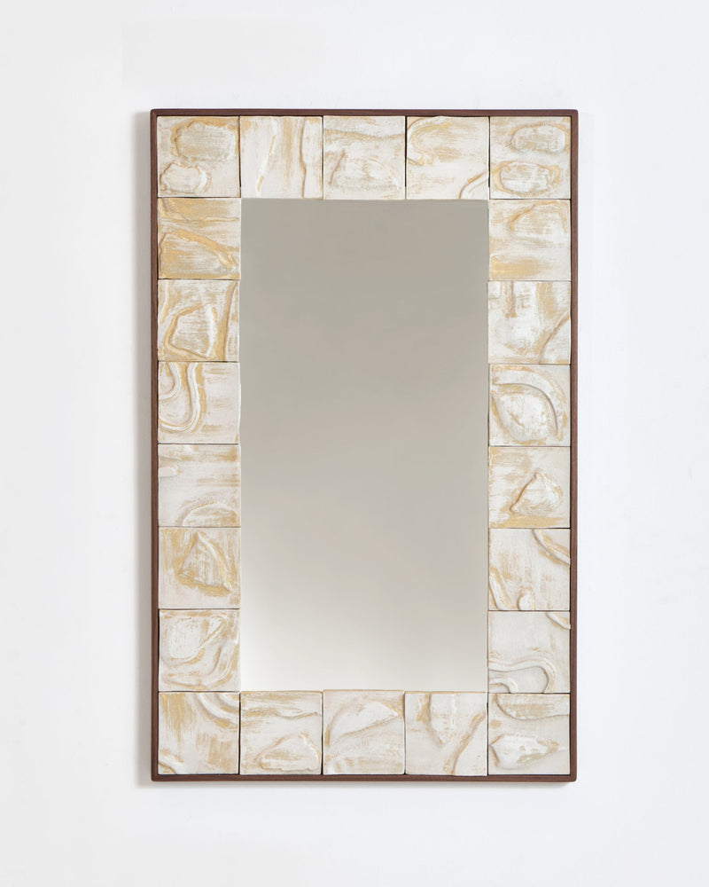 Artisanal ceramic tiled mirror by Project 213A | The Oblist